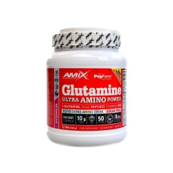 Amix Glutamine Ultra (Glutaminas + L-Leucinas + Vitaminas C, B6 ir Cinkas) 500g 