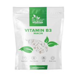 Raw Powders Niacinas (vitaminas B3) 60 kaps. 