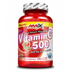 Amix Vitamin C 500 mg 100 kaps + 25 kaps nemokamai 