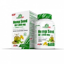 Amix Nutrition GreenDay® Hemp Seed oil 90 kaps.  (Kanapių sėklų aliejus) 